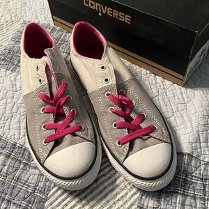 Converse Madison Oxford Grey Pink Girls size 6